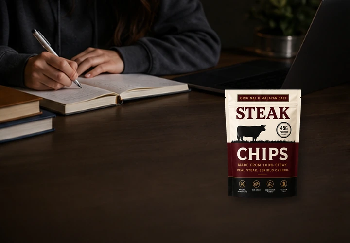 Studying with Steak Chips