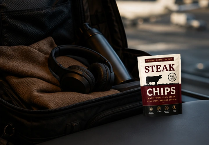 Steak Chips packed for travel